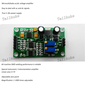 

Microvolt / Millivolt Voltage Amplifier High Precision Differential Signal Amplifier Conversion AD620 Transmitter