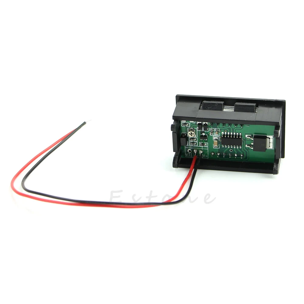 

Drop Shipping Mini DC 5-120V Voltmeter LED Panel 3-Digital Display Voltage Meter 2-wire