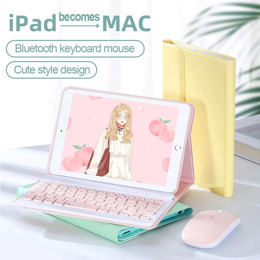 Чехол для iPad Mini 5 чехол 1 2 3 4 7 9 дюйма Bluetooth клавиатура мышь кожаный 2019 умный