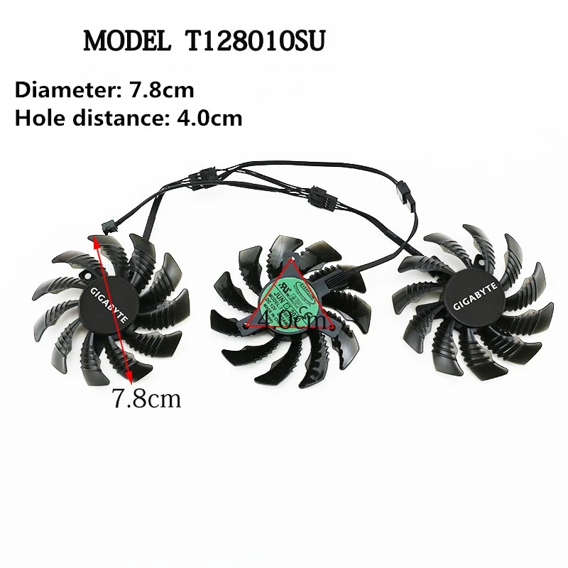 

New original 75MM T128010SU is suitable for graphics card GTX 1060 1070 1070ti 1080 1080ti P104 graphics card fan