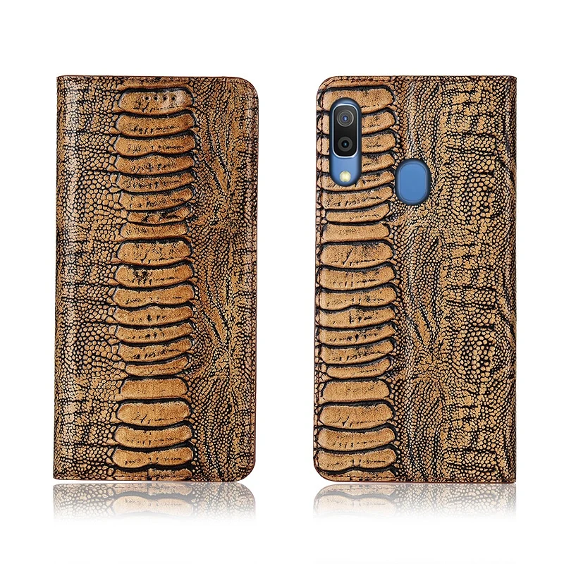 

Ostrich foot pattern genuine leahther phone bag for Samsung Galaxy A30 phone case coque for Samsung Galaxy A20 flip cover funda