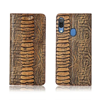 

Ostrich foot pattern genuine leahther phone bag for Samsung Galaxy A30 phone case coque for Samsung Galaxy A20 flip cover funda