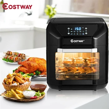 

COSTWAY 10.6 QT Kitchen Applicances Electric Air Fryer Oven 7 In 1 Rotisserie Dehydrator EP23965