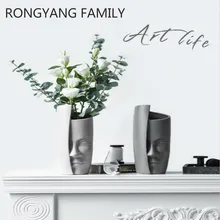 Лидер продаж ваза Скандинавская творческая личность керамическая человеческое лицо художественная ваза для украшения интерьера отеля цветочное украшение