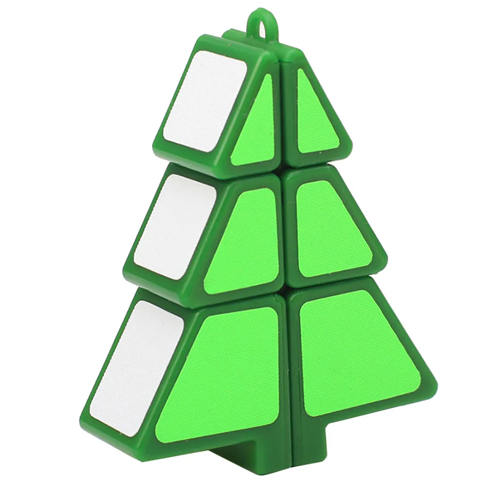 Рождественские украшения для дома волшебный куб 1X2X3 Кубик рождественской елки головоломка ультра-гладкая Волшебная головоломка подарки D30828 - Цвет: GN