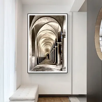 

Abstract Space Art Modern Building Canvas Painting Poster and Print Wall Art Pictures Gallery for Living Room Home Decoration