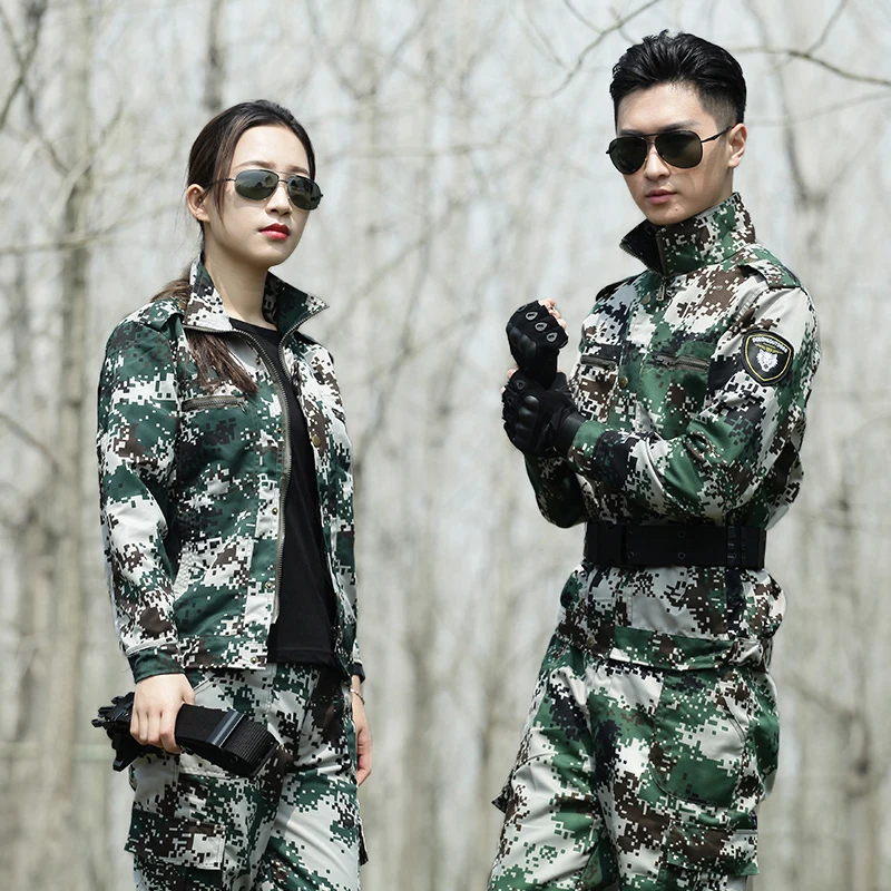 

Woodland Camouflage Hunting Clothes Ghillie Suit Men Women Military Uniforms Tactical Combat Hunting Jacket Pants Fishing Cloth