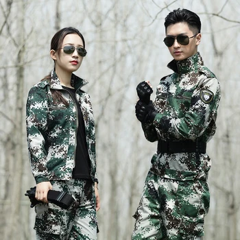 

Woodland Camouflage Hunting Clothes Ghillie Suit Men Women Military Uniforms Tactical Combat Hunting Jacket Pants Fishing Cloth