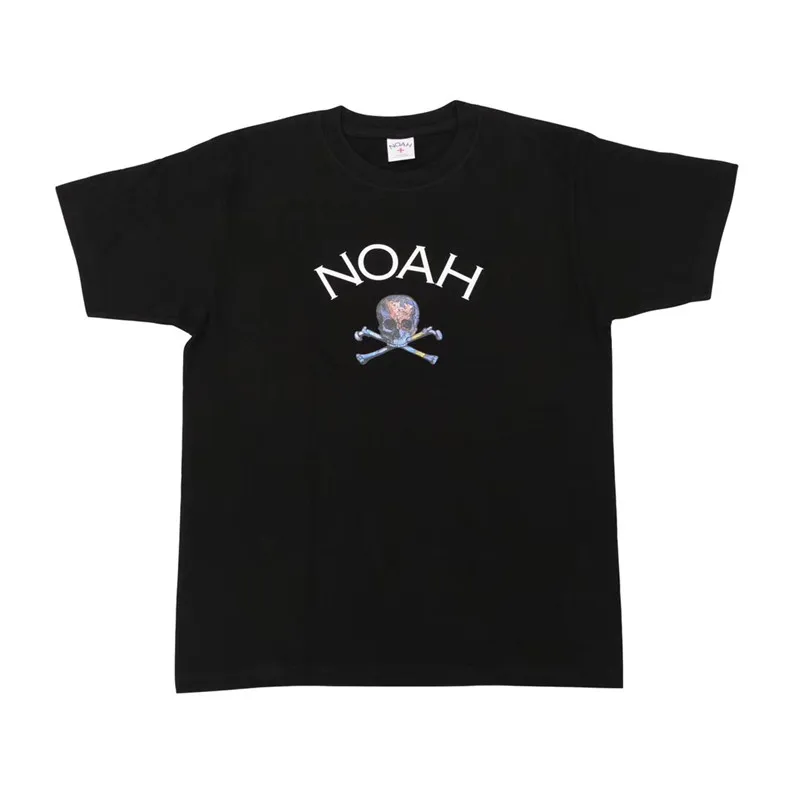 NOAH короткий рукав Футболка с черепом черно-белые Для мужчин's и Для женщин NOAH высокое качество, футболка с длинными рукавами Повседневное NOAH футболка