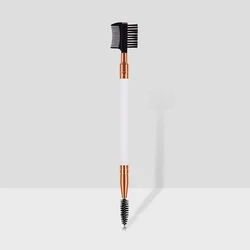 1 Pcs Double End Eyebrow Comb Brow Lash Brush Eye Makeup Eyelash Grooming Makeup Brush Nylon Fiber Portable Cosmetics Tool