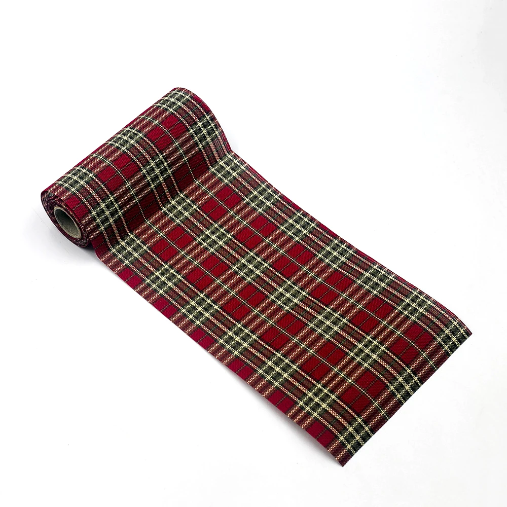 3M отличный подарок на Рождество шотландский клетчатый клетчатое платье с лентой в европейском стиле в клетку ткань Рождественская елка украшения Рождественского декора, для художественного оформления ногтей, ручная работа