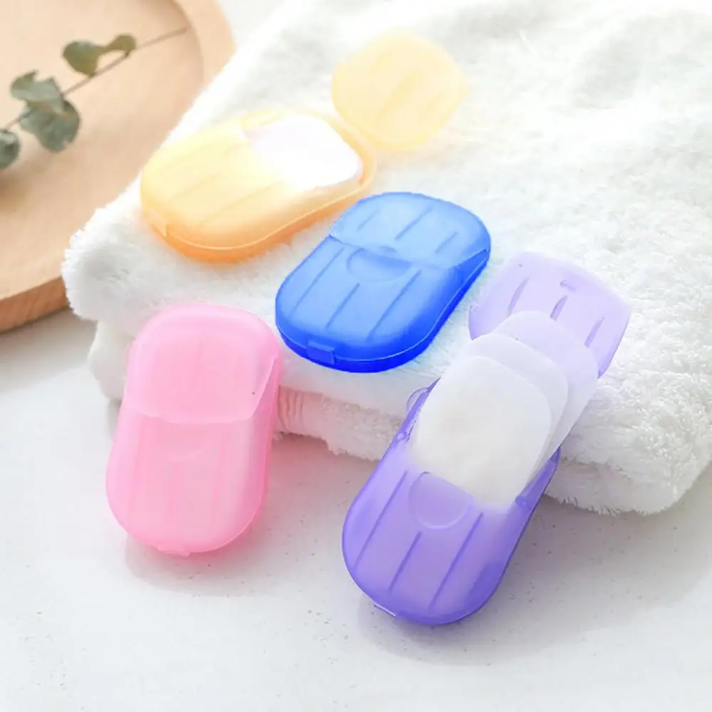 

20Pcs Disposable Hand Washing Tablet Travel Carry Toilet Soap Paper Oil Soap Cleaning Products Cleaner Bathroom Accessories