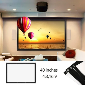 

Lightweight Folded Projection Screen Projector Screen Movie Screen Projector Cloth Screen Education School Business 16:9/4:3