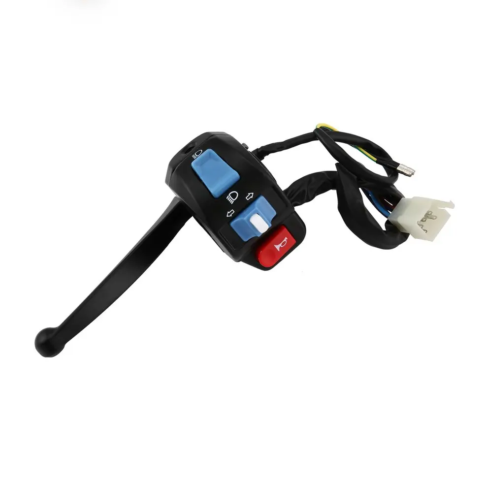 Универсальные мотоциклетные переключатели, черный левый тормозной рычаг, выключатель света, управление, подходит для скутера, мопеда GY6 50cc 150