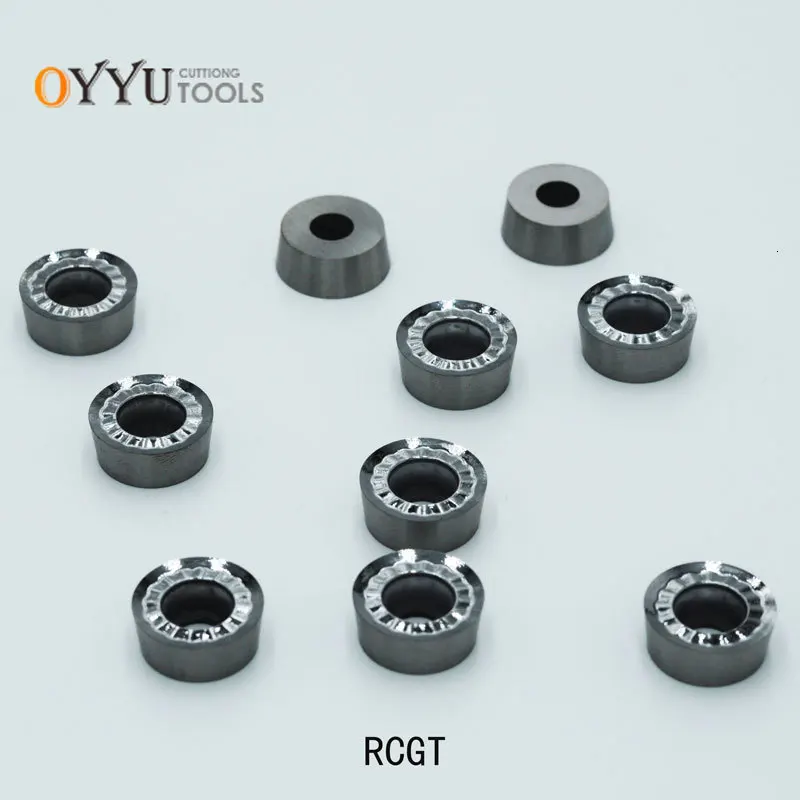 OYYU RCGT1003MO-AK H01 Aluminum Copper RCGT1204 Carbide Inserts Indexable End Milling lathe Turning Tools Round Blade RCGT10T3 |