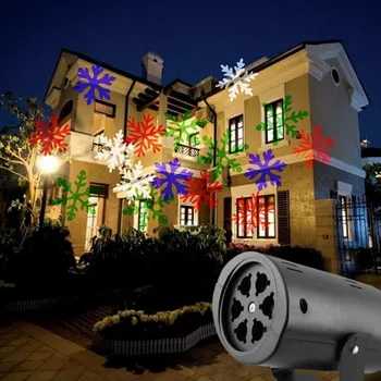 

Christmas Decor Outdoor LED Laser Projector Light Showers Snowflake Static Twinkle IR Remote Landscape Garden Lamp