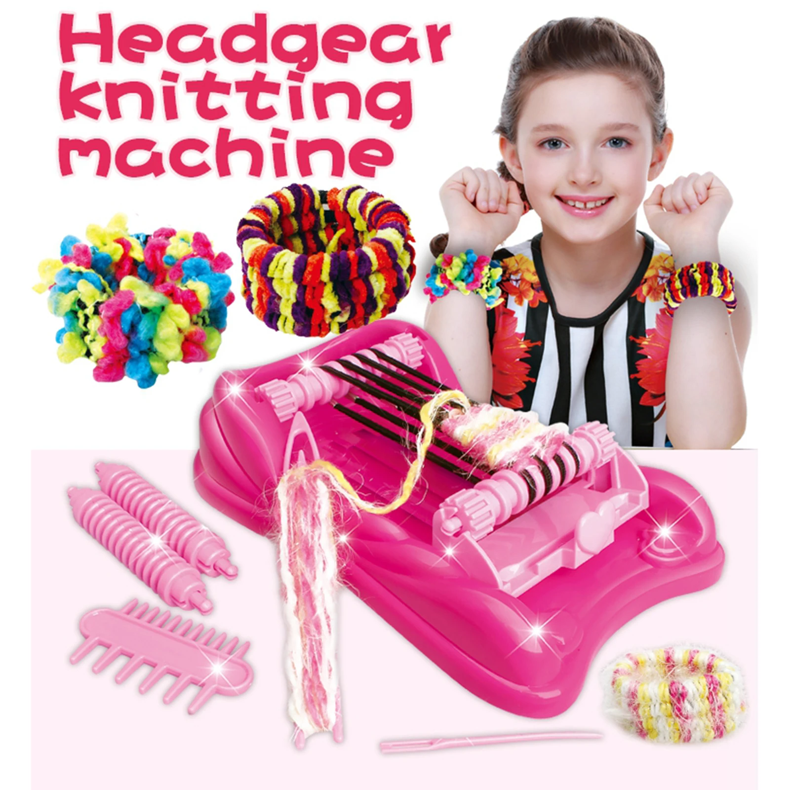 Hairband Machine Girls Wristband Headwear DIY Knitting Weaving Maker Machine