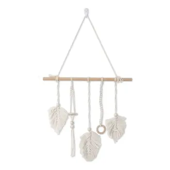 

Nordic Hand-woven Cotton Rope Tapestry Macrame Wall Hanging Tassel Pendant Kids Room Decorations