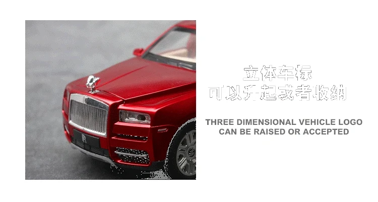 1:24 литая под давлением модель автомобиля игрушечный автомобиль Rolls Royces SUV металлические колеса звуковой светильник вытяжной автомобиль для детей игрушечный автомобиль подарок для мальчика