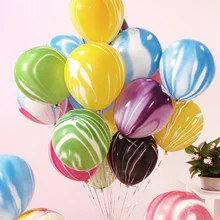 20 шт 12 дюймовые Агатовые мраморные воздушные шары, цветные латексные воздушные шары для детского дня рождения, украшения для детской свадебной вечеринки