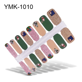 

16tips/sheet Korean Version Multicolor Stickers Nail Wraps Full Cover Nail Polish Sticker DIY Adhesive Nail Art Decoration