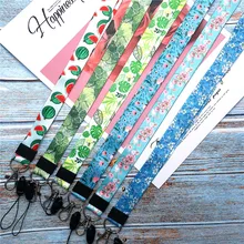 Ремешки для ключей с шейным ремешком для ключей ID Card Gym Мобильный телефон ремни свежие листья цветок friut USB бейдж держатель DIY Висячие веревки Lariat