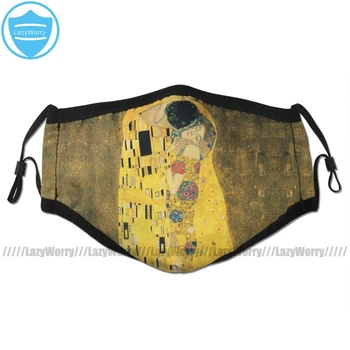 

Klimt Mouth Face Mask The Kiss Gustav Klimt Facial Mask Polyester for Adult Lovely with Filters Mask