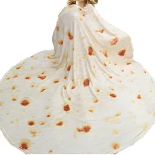 Couverture de lit en laine, Plaid doux en peluche, Tortilla, Pita Lavash, canapé, couvre lit