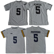 Мичиган#5 Jabrill Peppers колледж Джерси-белый желтый темно-синий сшитый Размер S-3XL