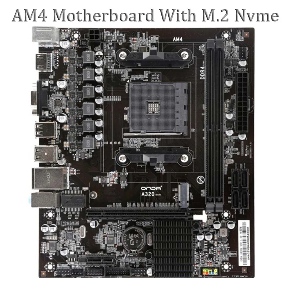 

AMD Motherboard AM4 A320V desktop Disk array sata 3.0 USB 3.0 HDMI DDR4 16G Dual channel Memory For LGA AM4 Socket Ryzen Series