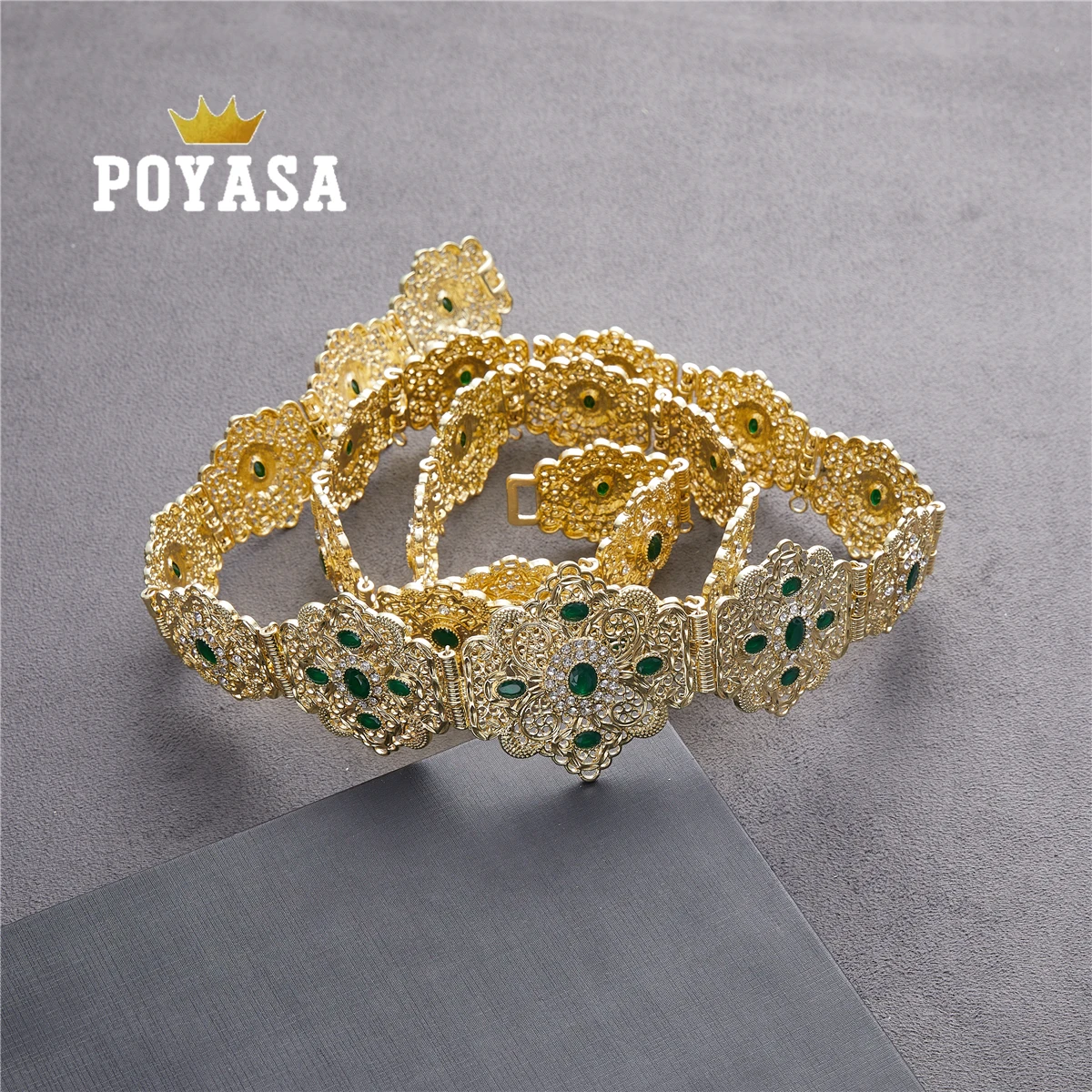 

2020 May Moroccan Chic Caftan wedding gold and silver color Metal belt for Luxury Gold Color Women Belt Chain Adjustable Length