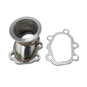 

Turbo Flange Base Weldable Durable With Gasket Auto Stainless Steel Practical Replacement 5 Hole Rustproof For T25 T28 GT25 GT28