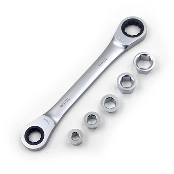 

7 In 1 Double Head Reversible Ratchet Combination Spanner Set Mechanic Universal Socket Set Wrench Tool Repair Tools D5