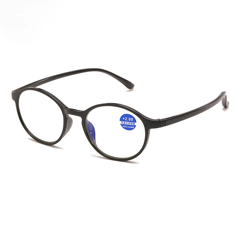 TR90 Для женщин мужчин круглый черный леопард Lunettes пресбиопии прочности 1 0 5 2 3 очки