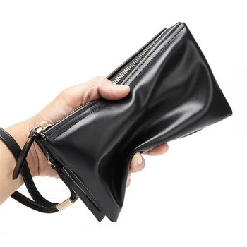 

Business Men Wallet Long Cowhide Multiple Cards Holder Genuine Leather Clutch Male Purse Standard Wallets With Phone Holder