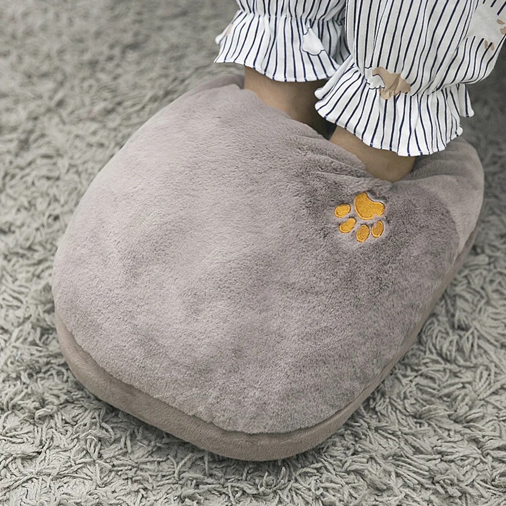 

New Comfortable Plush Electric Foot Warmer Heating Pad Winter Home Office Heating Warm Foot Thermostat Heater Christmas Gifts