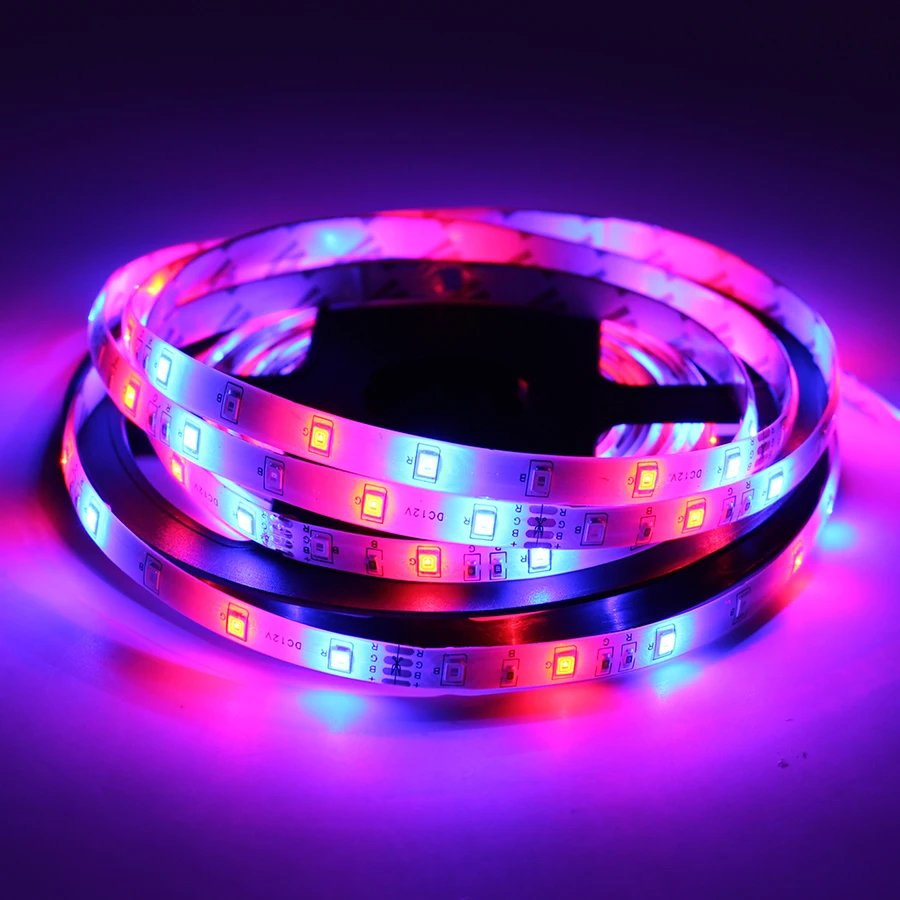 

12V RGB Led Strip Light Kit SMD 2835 DC Room Wifi Led Strip TV Backlight Waterproof 5M 10M 60LED/M Adapter IR Controller Set