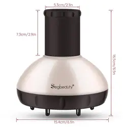 Enhanced Hair Dryer Diffuser for Curly and Wavy Styles - Frizz-Free Salon Finish (Ivory larger)