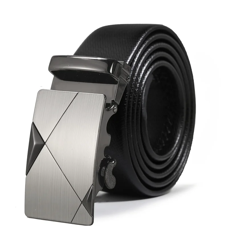 Мужской ремень из натуральной воловьей кожи с автоматической пряжкой|leather belts for