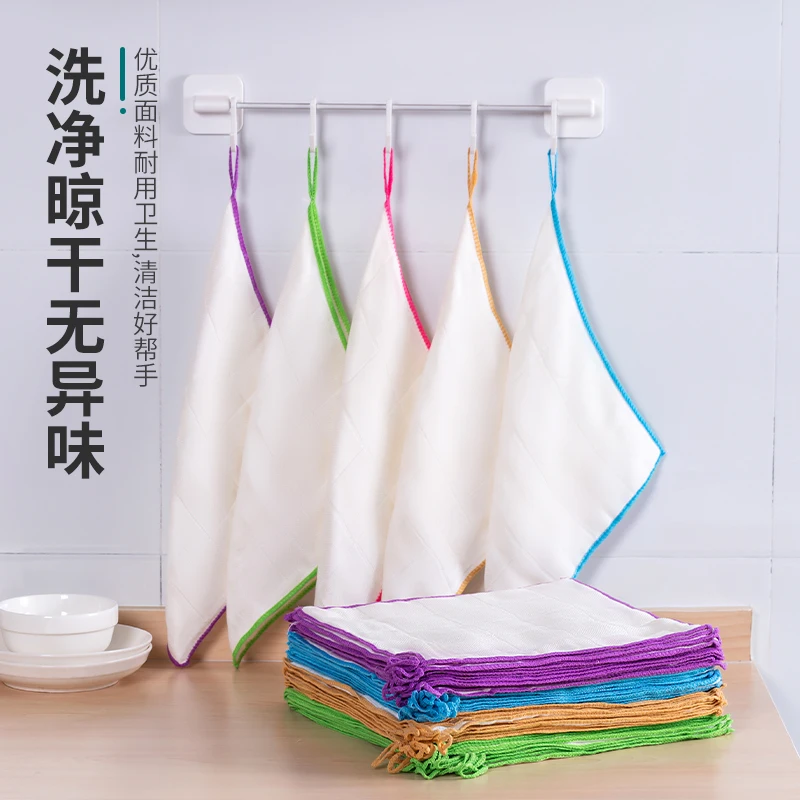 Large Dishwasher Oil-free Thickened Cotton Cleaning Cloth Kitchen Household Water Absorbent