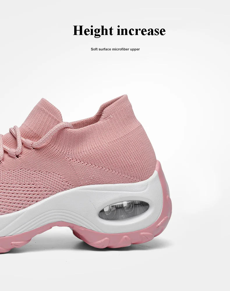 Platform Sneakers Women Height Increasing Woman Sport Shoes Autumn Spring Comfortable Breathable Trainers Jogging Shoes