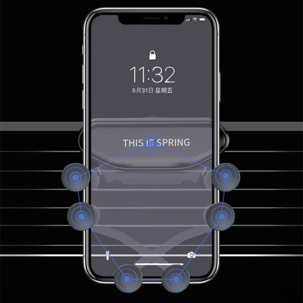 Мини Автомобильный телефон держатель вентиляционное отверстие гравитационное крепление кронштейн выход оснастки автомобильный держатель телефона гравитационный автомобильный держатель