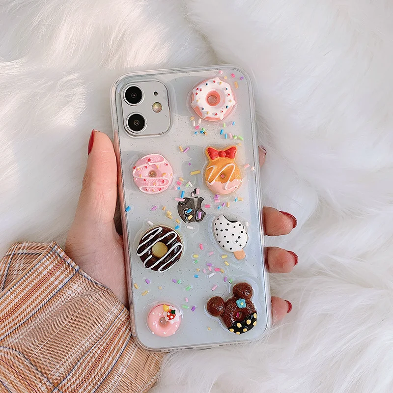Tfshining INS корейский чехол для телефона iphone 11 pro max Xr Xs Max X 6 6s 7 8plus милый 3D прозрачный