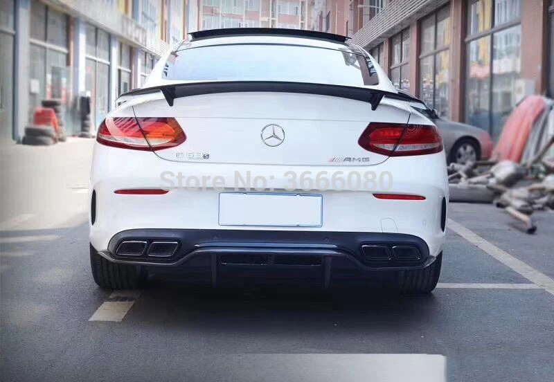 SHCHCG для Benz W205 2-дверный C Class C180 C200 C250 C300 C350 C400- стайлинга автомобилей углеродного волокна задний спойлер багажник крыло