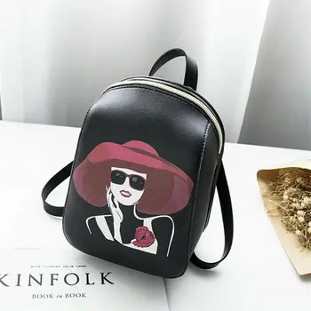 

Mini PU Backpack Purse Small Backpack Shoulder Rucksack Bag for Women Girls New