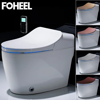 

FOHEEL One-Piece Intelligent Toilet Intelligent Toilet WC Elongated Remote Controlled Toilet Integrated Automatic