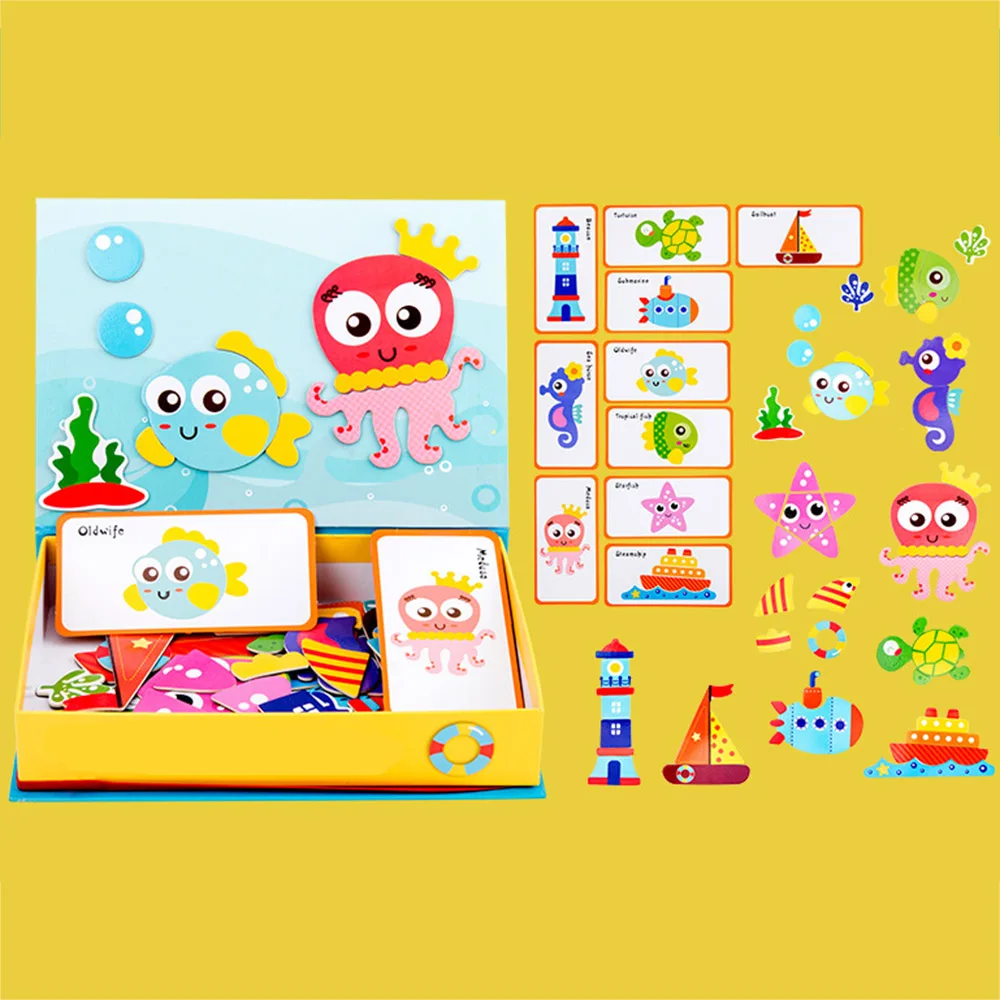 Мультфильм головоломка 3D дорожка подходящая головоломка игры игрушка Раннее Обучение дорожного движения Обучающие игрушки-пазлы для детей подарок