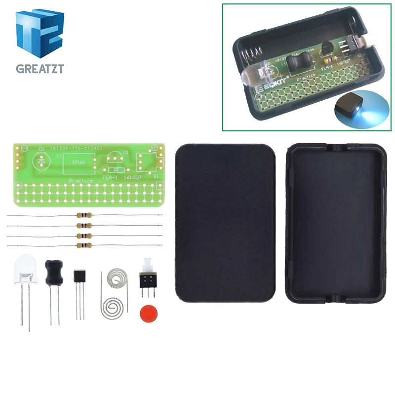 GREATZT Großhandelspreis 1 Set FLA-1 Einfaches Taschenlampen-Kit DIY-Modul 1,5 V 55 x 35 x 11,5 mm Präzise für DIY-Kits – Detail 5