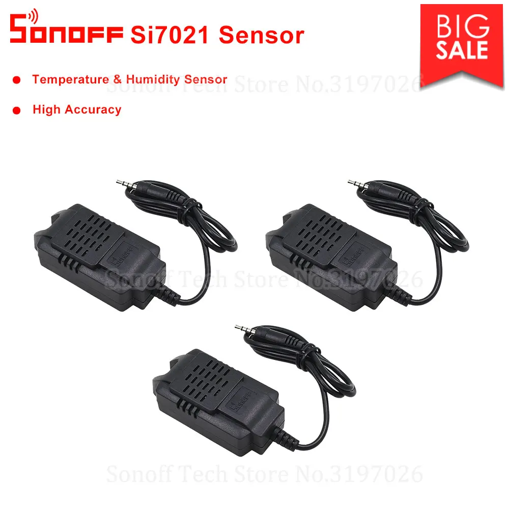 

Itead 3PCS Sonoff Si7021 Temperature & Humidity High Accuracy Sensor Module Compatible With Sonoff TH10/TH16 Remote Controller