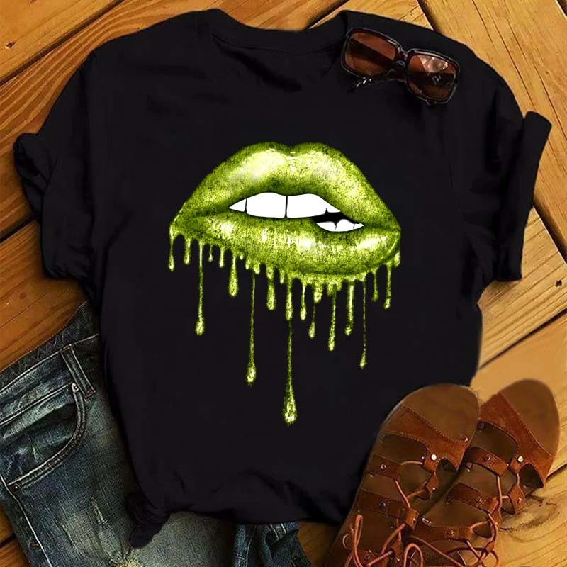 Green lips shirt Clearance